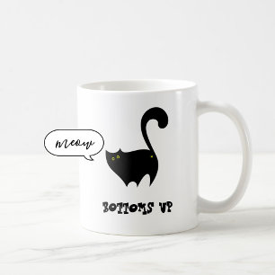 Mug En bas Chat Noir Cute Funny Kitty Cartoon
