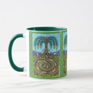 MUG EN BAS DU TROU DE RABBIT, CARROT WILLOE TREE FOLK 