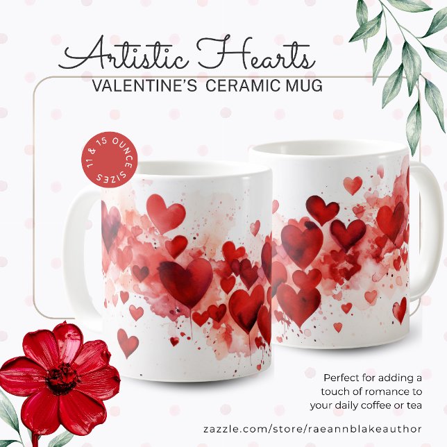 Mug en céramique artistique en forme de cœur pour  (Créateur téléchargé)