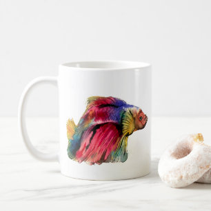 Mug en céramique avec motif de poisson betta