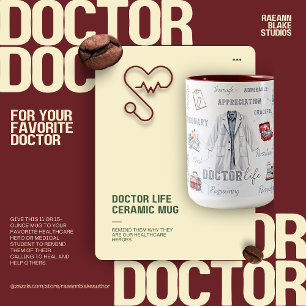 Mug en céramique bicolore Doctor Life