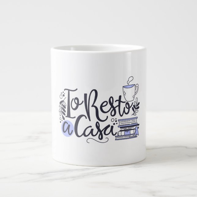 Mug en céramique blanche - "Au meilleur château" A (Devant)