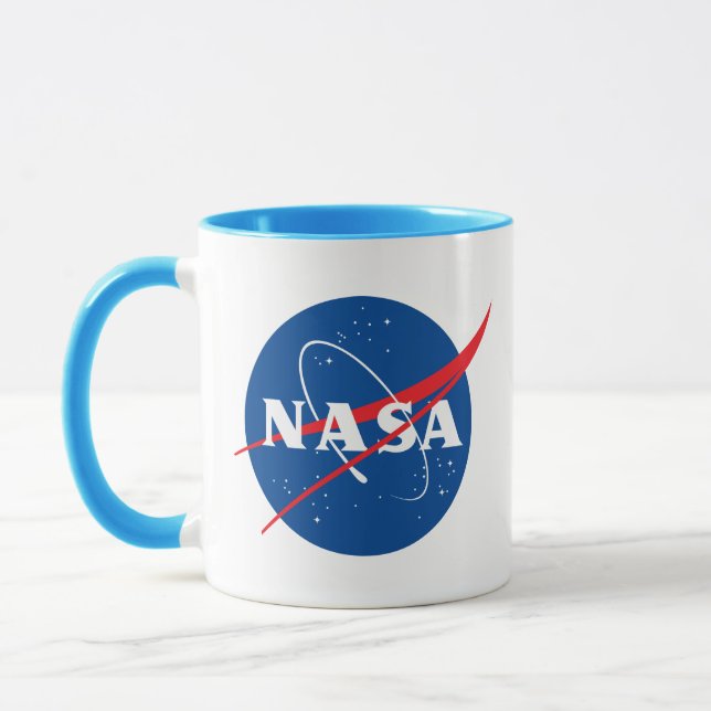 Mug en céramique bleu/blanc de la NASA (Gauche)