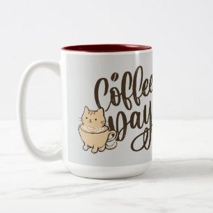 Mug en céramique Café Chat Mignon - Tous les Jours