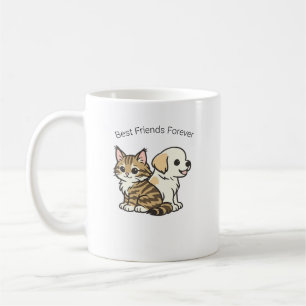 Mug en céramique Chat et Chien de dessin animé mig