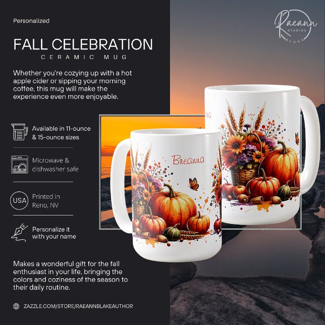 Mug en céramique de fête de l'automne (Créateur téléchargé)