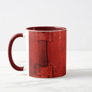 Mug en céramique de valise en cuir en détresse