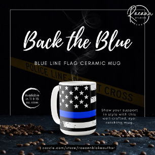 Mug en céramique Drapeau de la ligne bleue