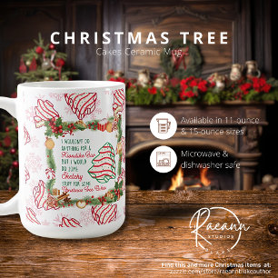 Mug en céramique Gâteaux en forme de sapin de Noël
