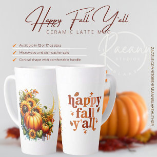 Mug en céramique "Happy Fall Y'all" pour latte