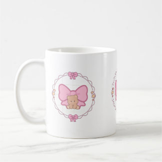 Mug en céramique Ourson Mignon Ruban Rose - Kawa