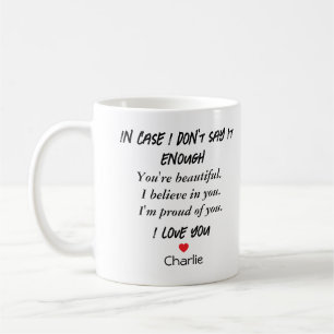 Mug En coque je ne le dis pas assez Valentines Day