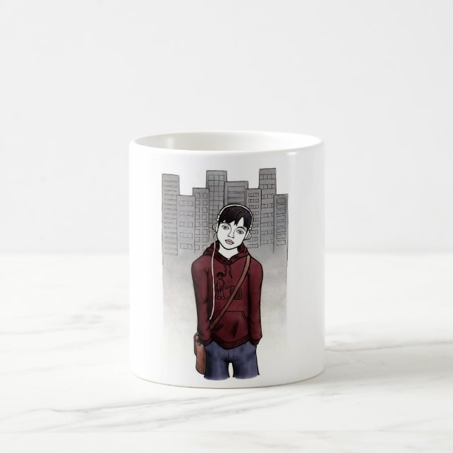 Mug en écoutant de la musique il effiloche (Centre)