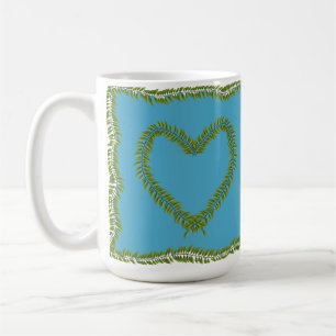 Mug en forme de coeur de feuille