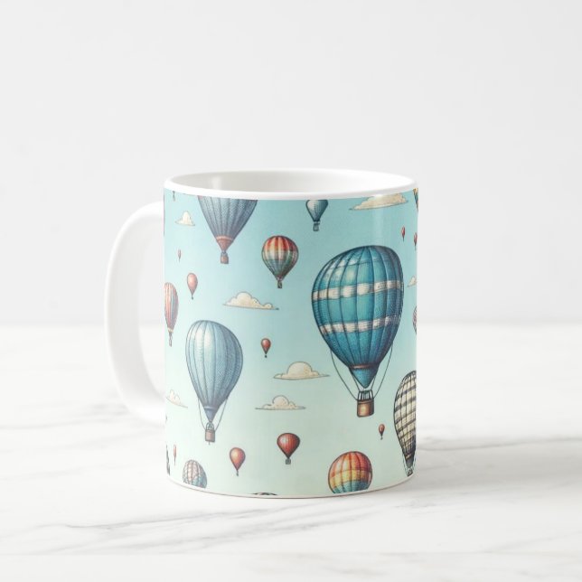 Mug En haut, en haut et en loin ! Ballons Whimsical à  (Devant gauche)