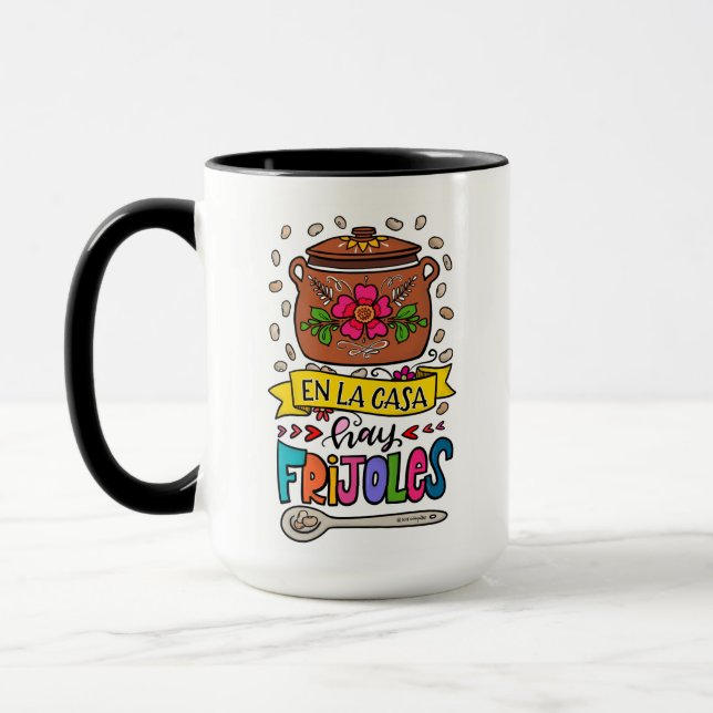 Mug En La Casa Hay Frijoles, dessiné à la main (Gauche)