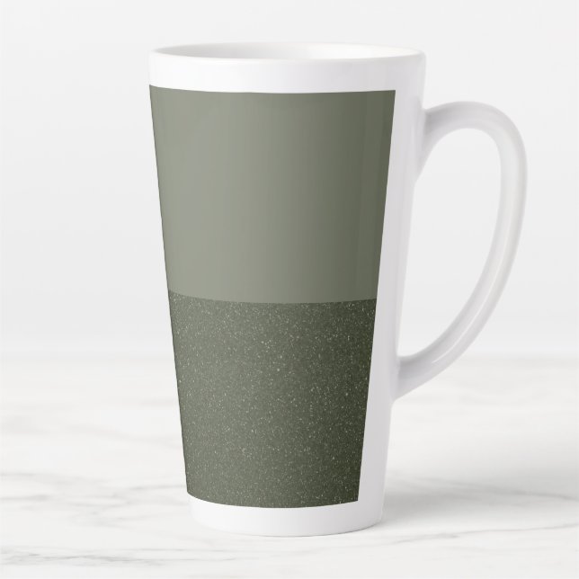 Mug en latte à deux tons vert mousse (Droite)