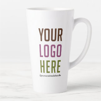 Mug en latte de 17 oz sur mesure avec logo No Mini