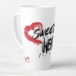 Mug en latte de coeur doux