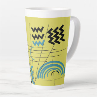 Mug en latte de conception géométrique