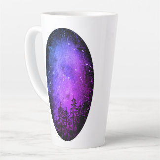 Mug en latte de galaxie violette et verte