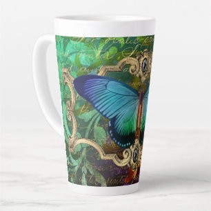 Mug en latte de papillon de forêt enchantée