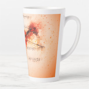 Mug en latte de violon vintage 17 oz