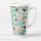 Mug en latte fleur