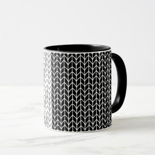 MUG EN MAILLE NOIR & BLANC Combinaison noire