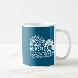 Mug En mars, portez orange handicap développemental
