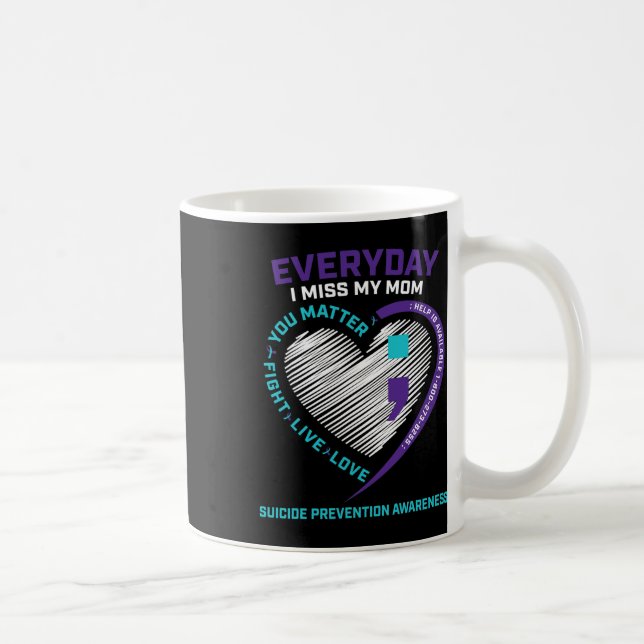 Mug En Mémoire Amoureuse Maman Suicide Prévention (Droite)