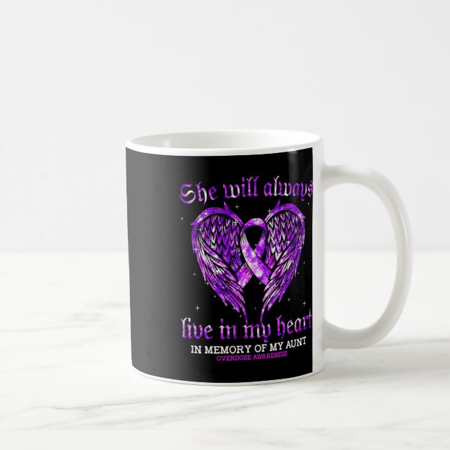 Mug En Mémoire De Ma Tante Surdose Sensibilisation Ang (Droite)