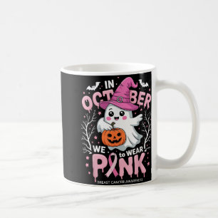 Mug En Octobre Nous Portons Chemise Rose Fantôme Cance