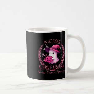 Mug En Octobre Nous Portons Le Fantôme Rose Combattez 