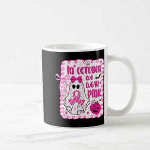 Mug En Octobre Nous Portons Le Ruban Rose Ghost Cancer