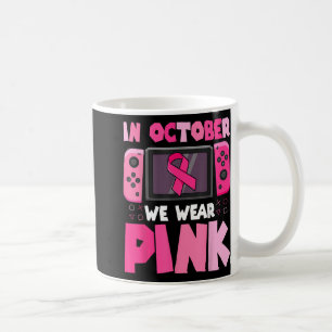 Mug En Octobre Nous Portons Le Ruban Rose Jeu Cancer D