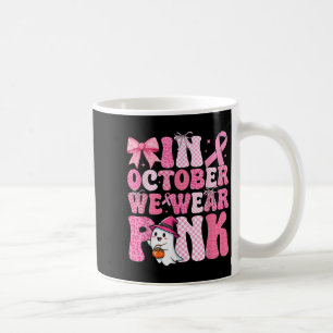 Mug En Octobre Nous Portons Rose Sorcière Fantôme Canc