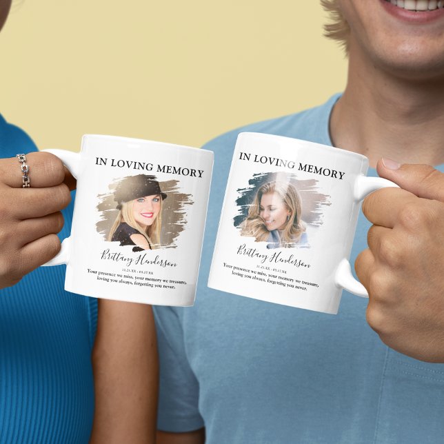 Mug En Souvenir Affectueux | 2 Mémorial Photo (Créateur téléchargé)