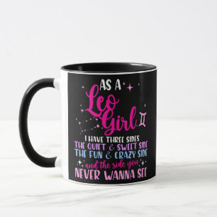 Mug En Tant Que Fille Leo J'Ai Trois Côtés Astrologie 