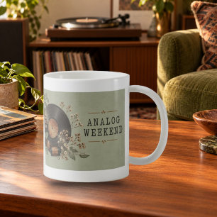 Mug en vinyle avec appareil photo vintage Analog W