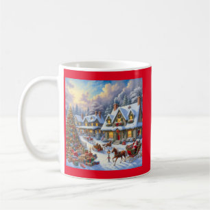Mug Enchanter la scène du village de Noël