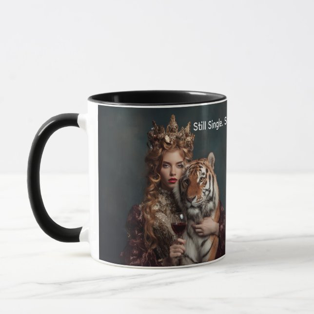 Mug Encore Célibataire, Pas Résignée – Cadeau drôl (Gauche)