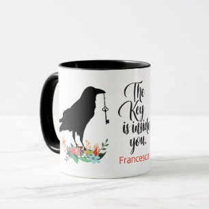 Mug Encouragement Inspiration Corbeau Corbeau Clé
