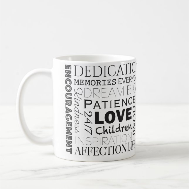 Mug Encourager le collage de mots (Gauche)