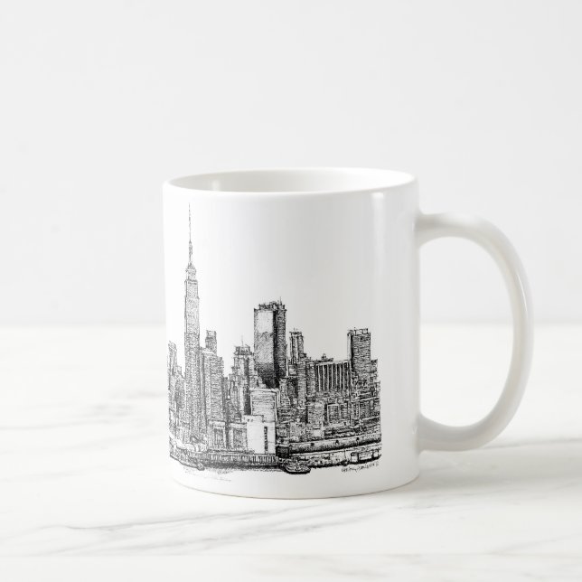 Mug Encre d'horizon de New York (Droite)