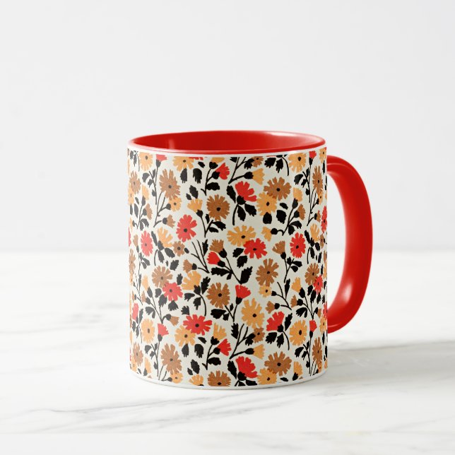 Mug Endleaves of Art floral pattern (Devant droit)