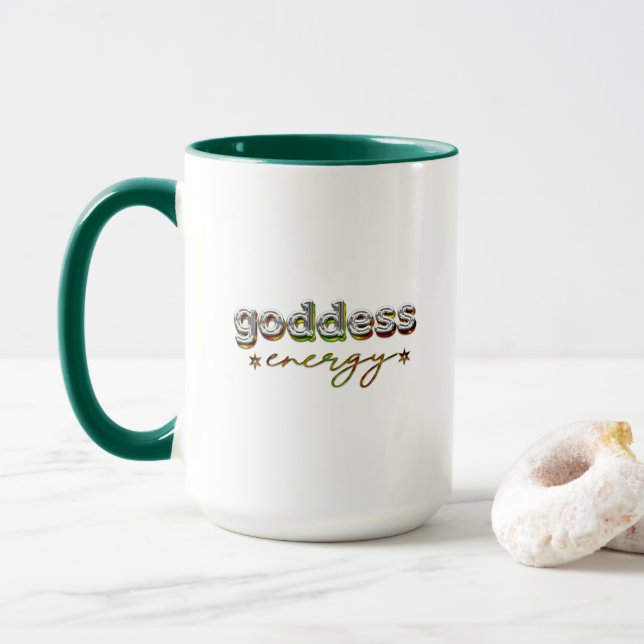 Mug Énergie déesse (colorée) (Avec donut)
