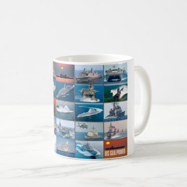 Mug ÉNERGIE MARITIME DES ÉTATS-UNIS - Navires navals a (Devant droit)