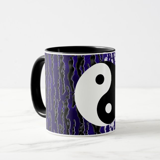 Mug Énergie Zen de Tranquillité Bleue Yin Yang (Devant gauche)