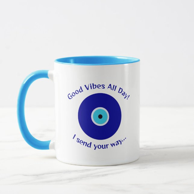 Mug Énergies positives minimalistes et modernes, yeux  (Gauche)